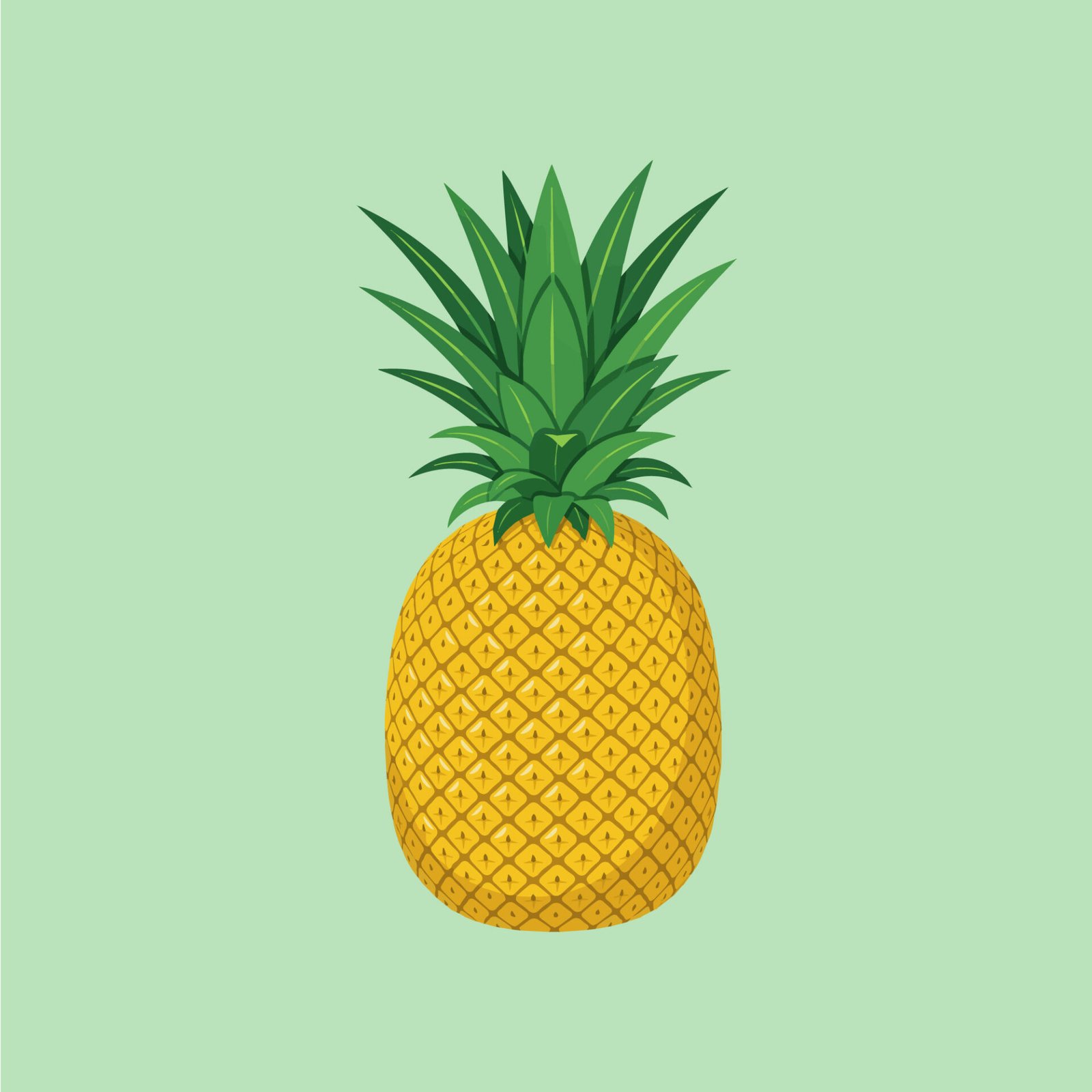 fresh-pineapple-illustration-on-light-green-background