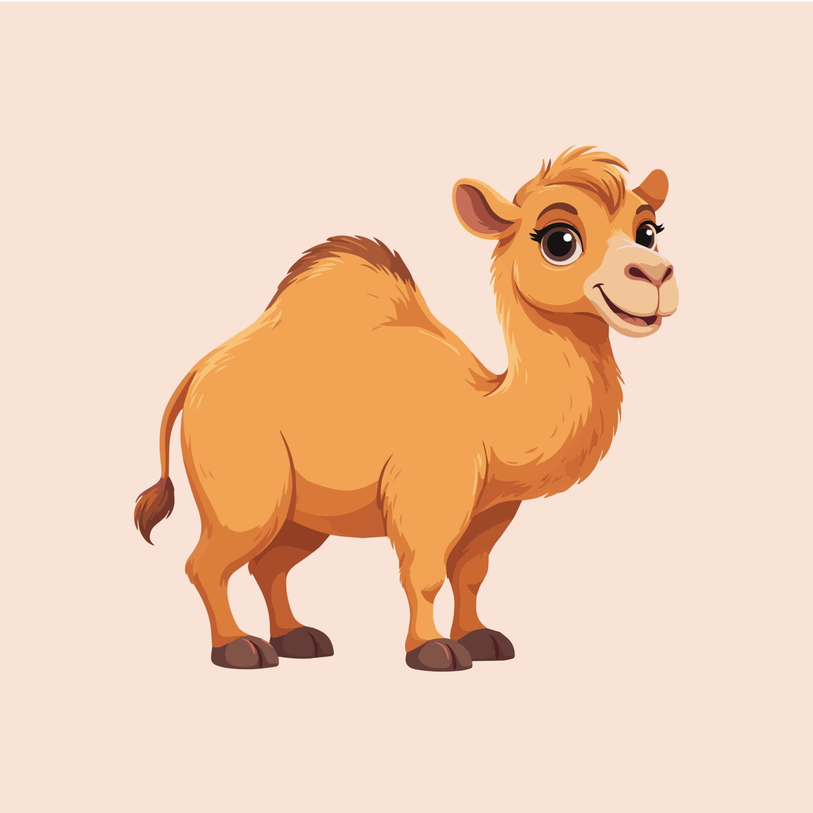 smiling-little-camel-cartoon-character-free-premium-vector-asset