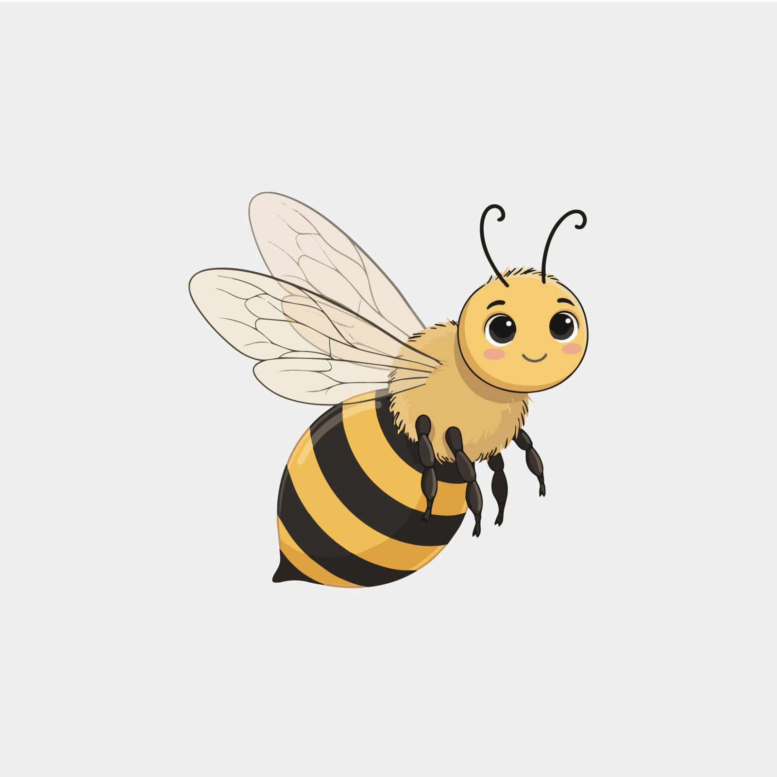 fluffy-bumblebee-character-illustration-with-textured-wings-free-asset