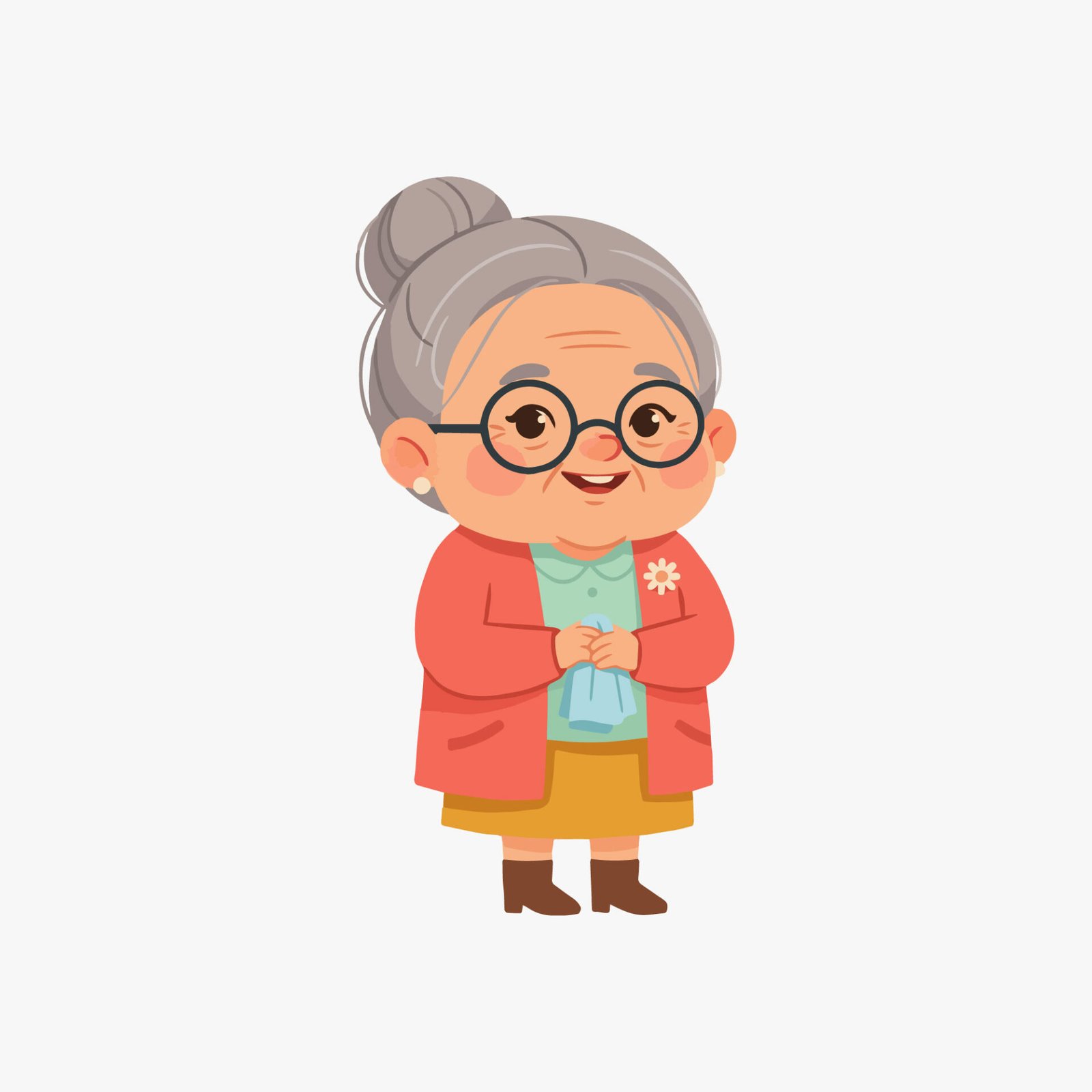 cute-senior-grandmother-character-with-glasses-vector-illustration