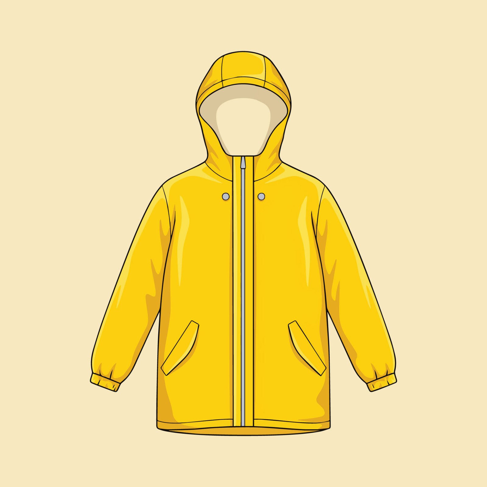 yellow-waterproof-raincoat-jacket-vector-illustration