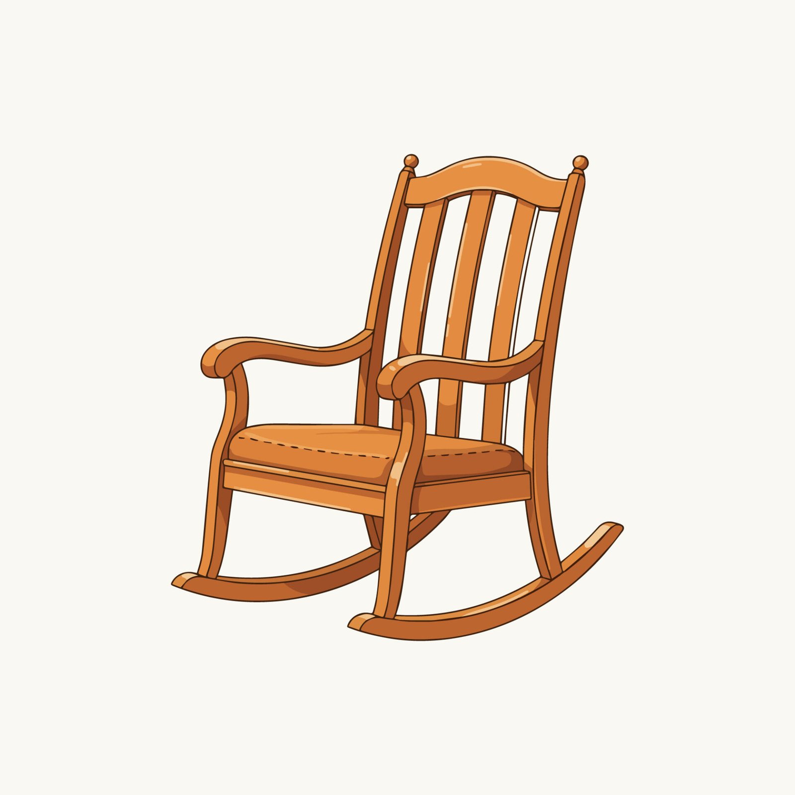 wooden-rocking-chair-furniture-vector-illustration