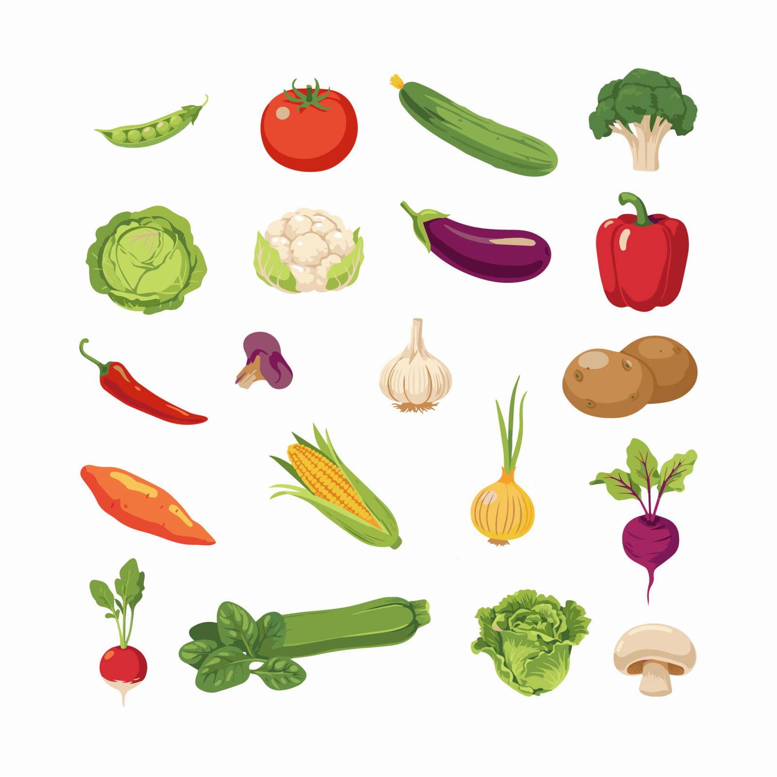 fresh-organic-vegetables-vector-icons-set