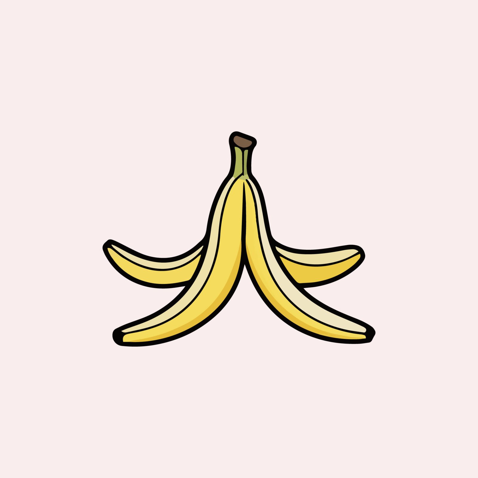 yellow-banana-peel-vector-illustration