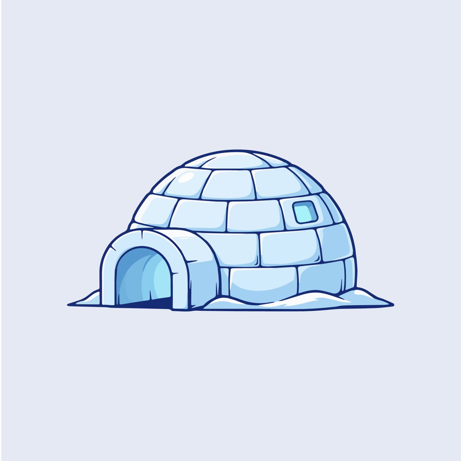 classic-ice-igloo-vector-illustration