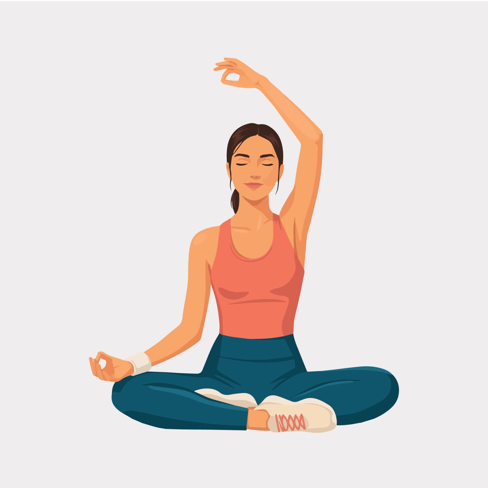 woman-yoga-in-lotus-pose-vector-illustration
