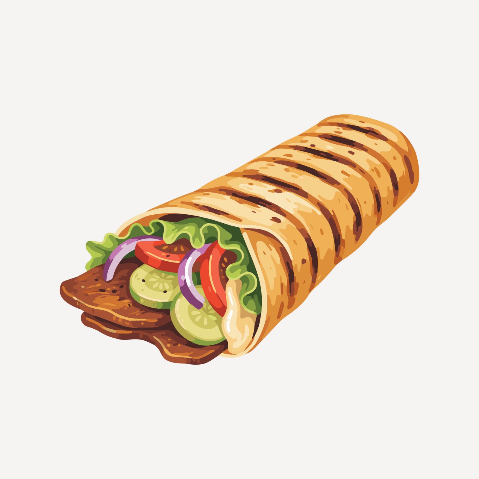 grilled-shawarma-wrap-vector-illustration-isolated-on-white