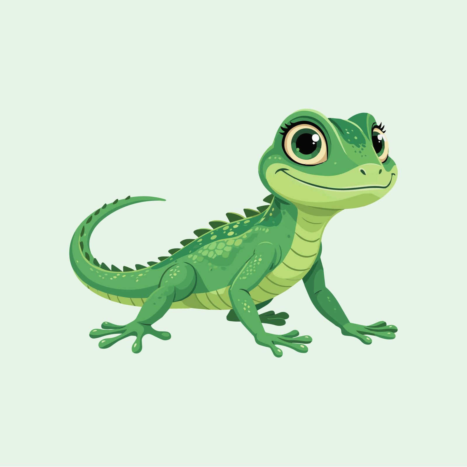 cute-green-lizard-cartoon-vector-illustration