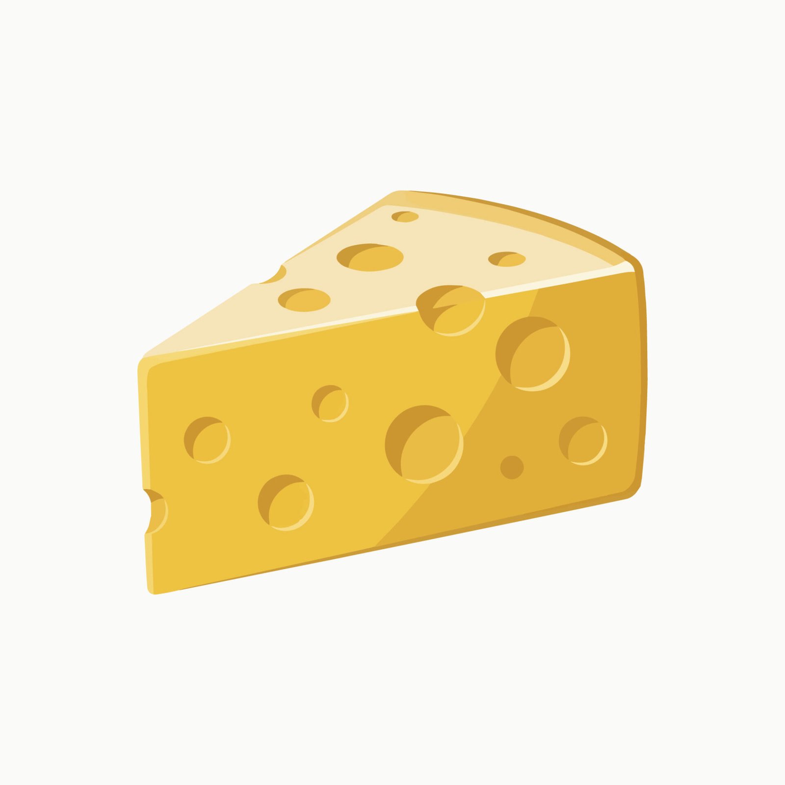 yellow-swiss-cheese-wedge-vector-illustration