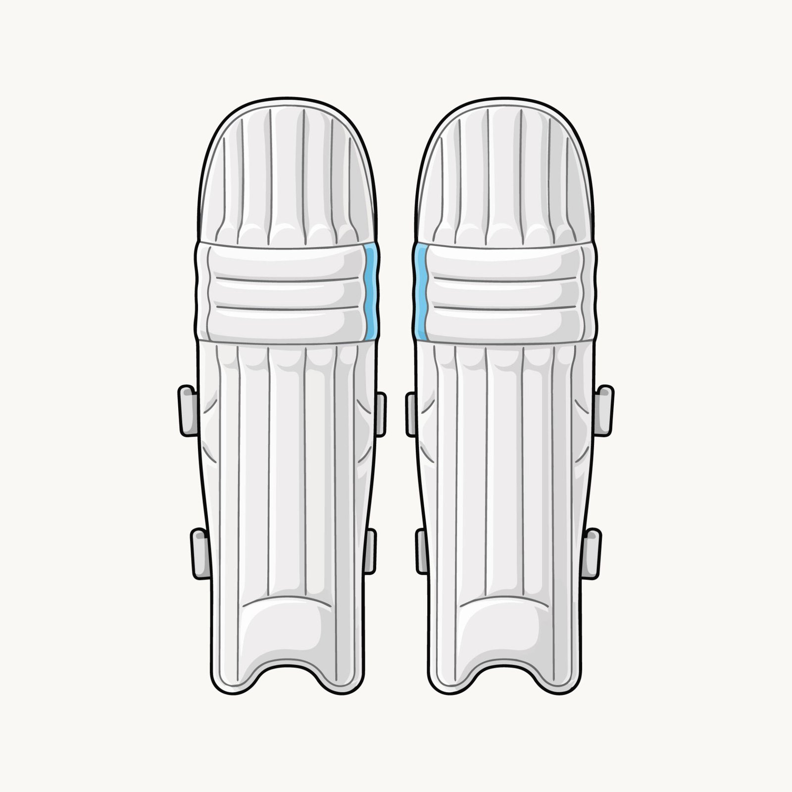 white-cricket-batting-leg-guards-vector