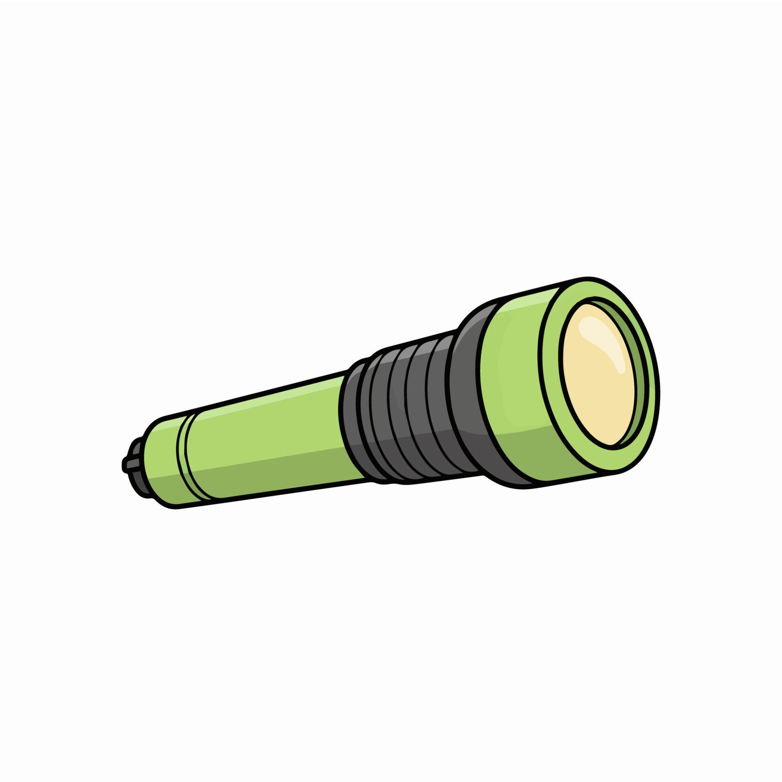green-led-flashlight-vector-illustration