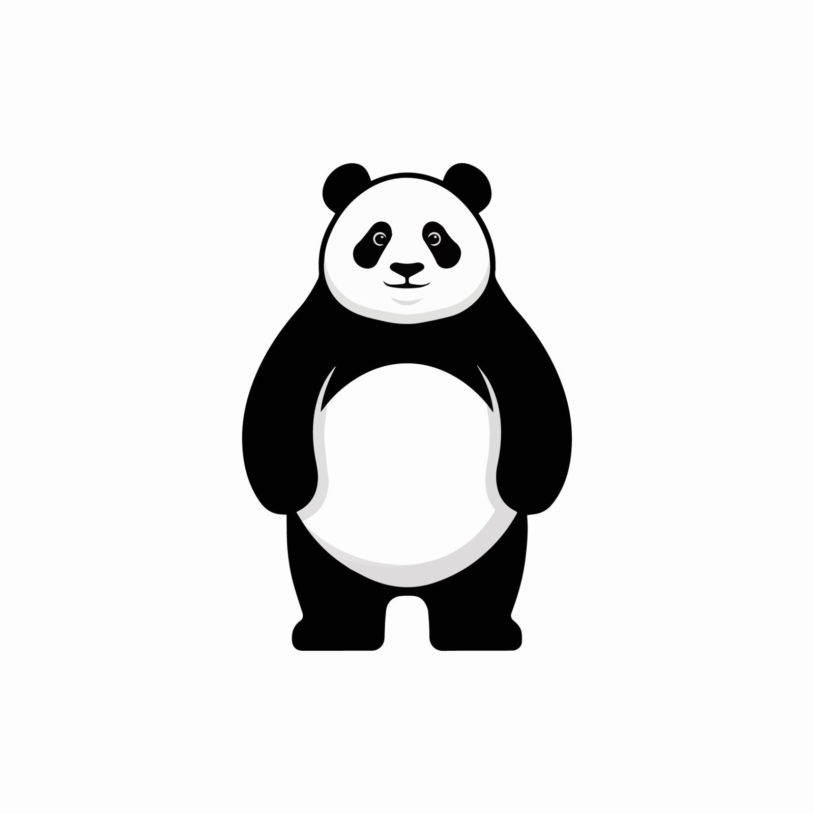 cute-giant-panda-standing-vector-illustration