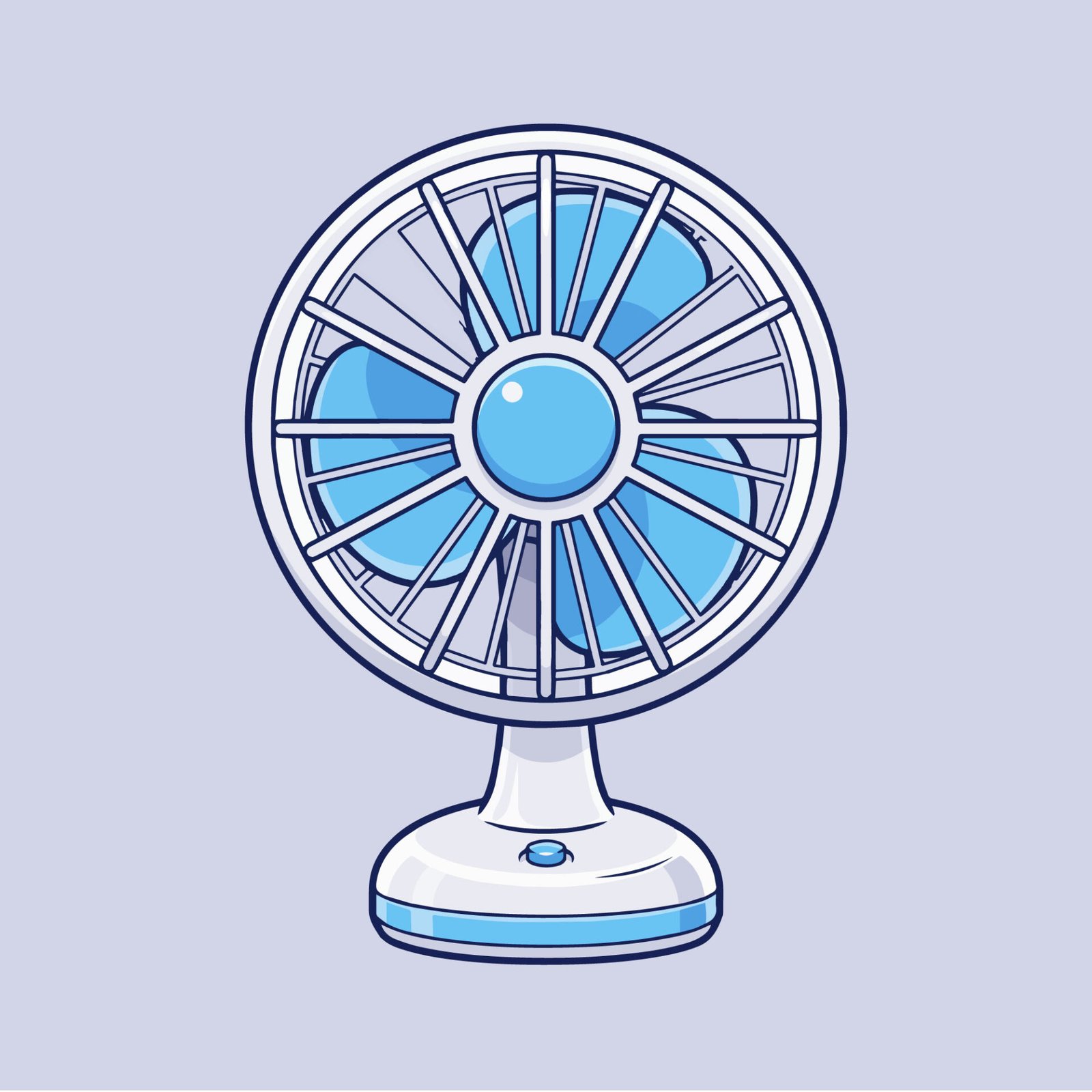 cute-electric-desk-fan-vector-illustration