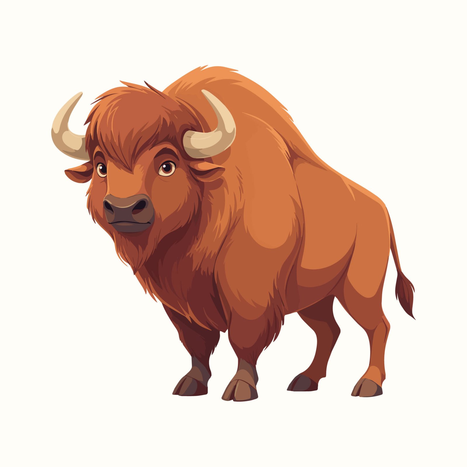 free-vector-bison-cartoon-character-illustration