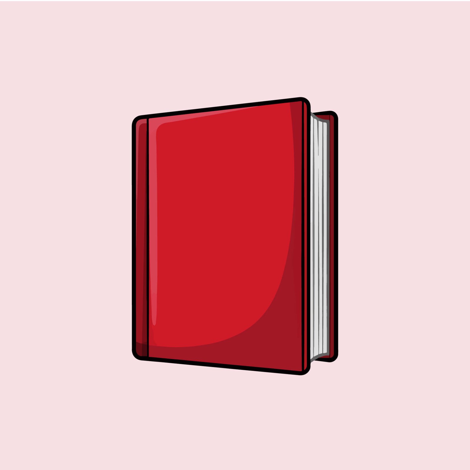 red-hardcover-book-vector-illustration