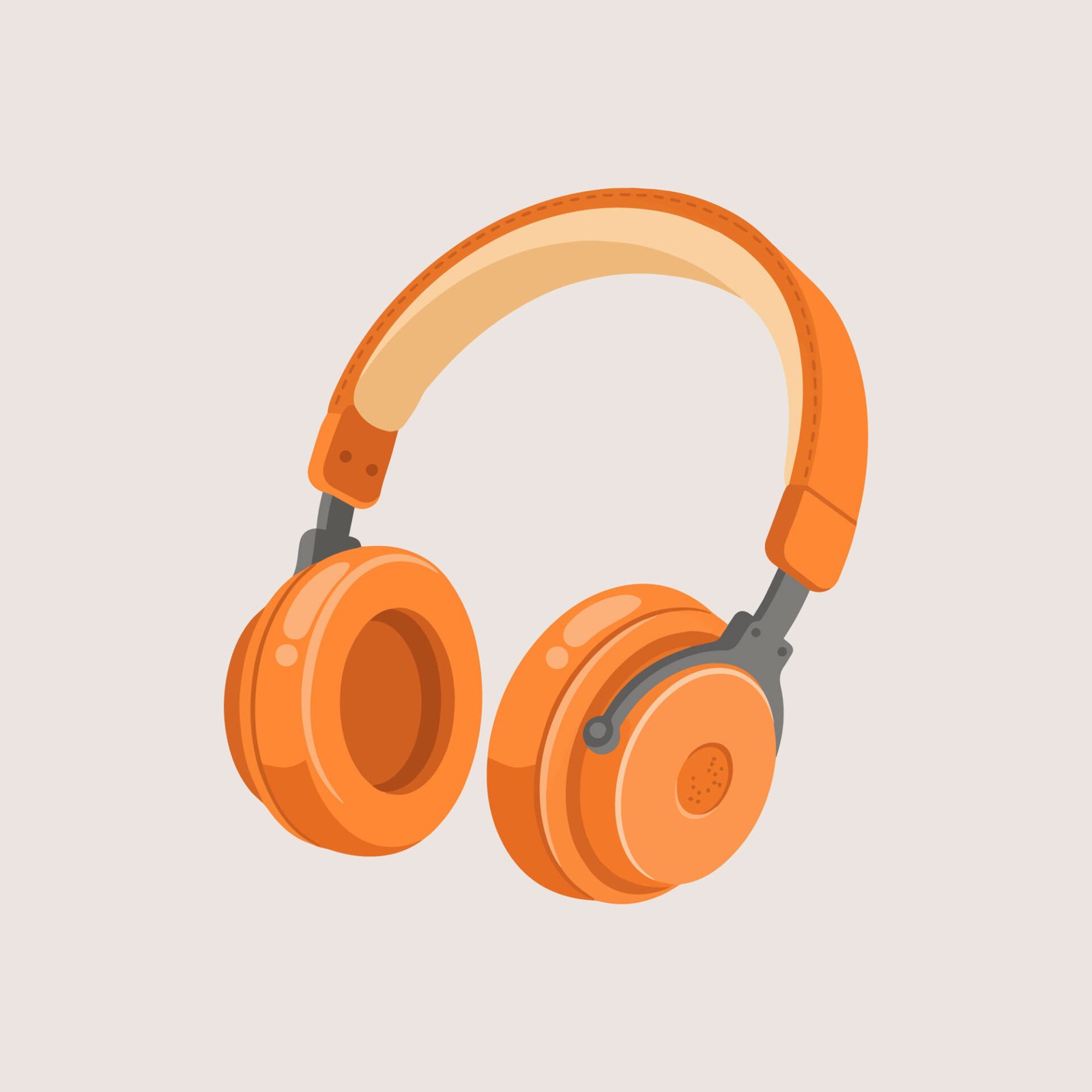 orange-wireless-over-ear-headphones-vector-illustration