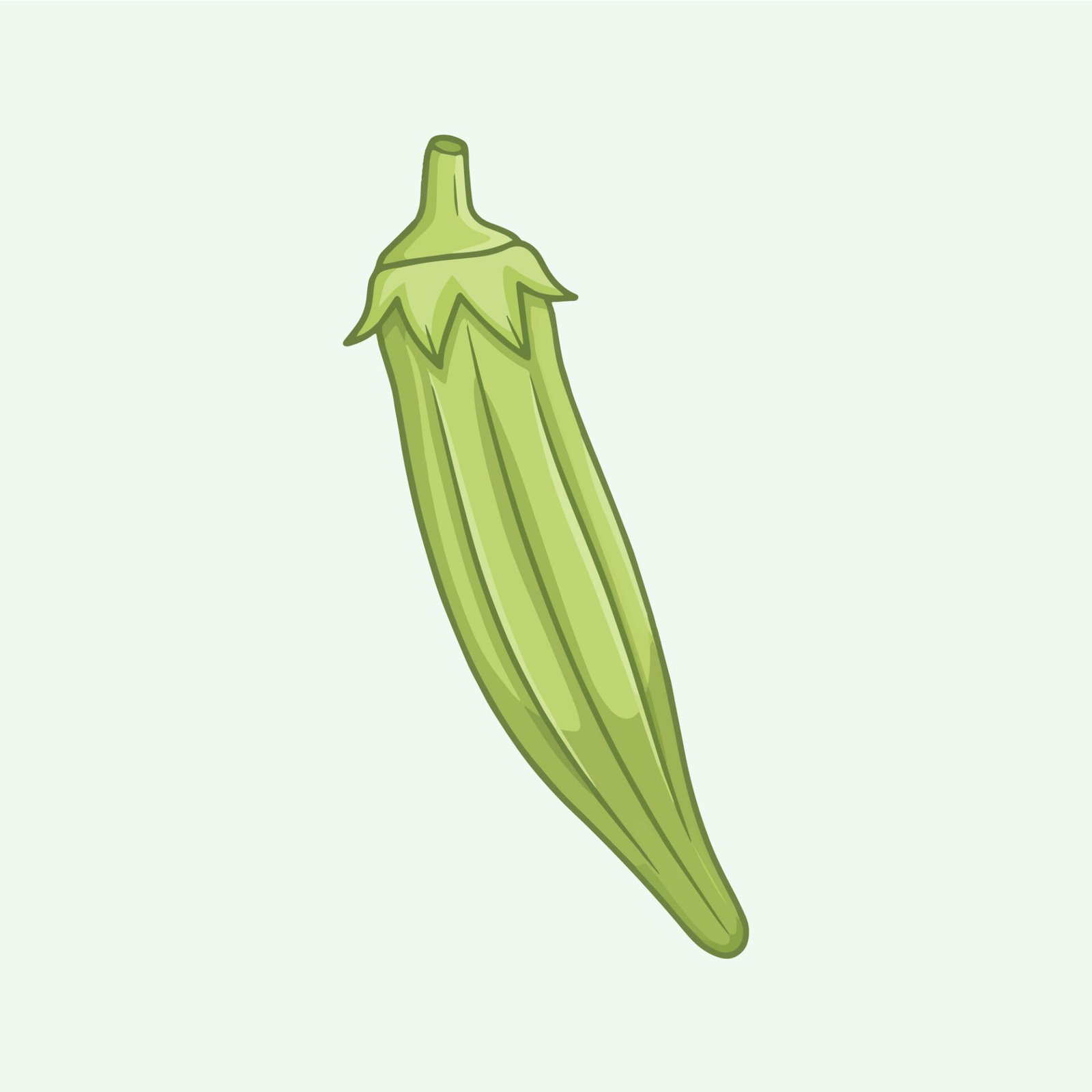 fresh-green-okra-ladyfinger-vector-illustration