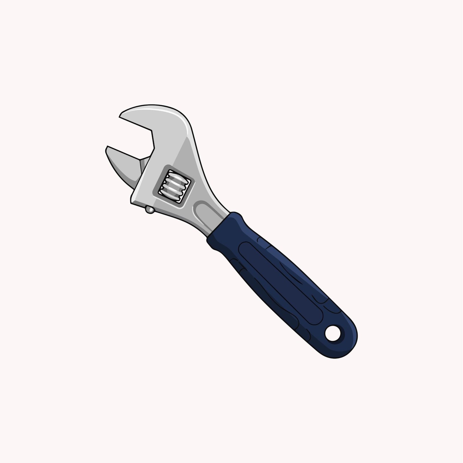 adjustable-spanner-wrench-tool-vector-illustration