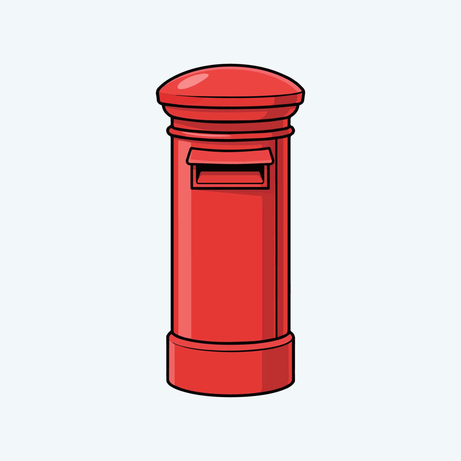 classic-red-pillar-post-box-vector-illustration