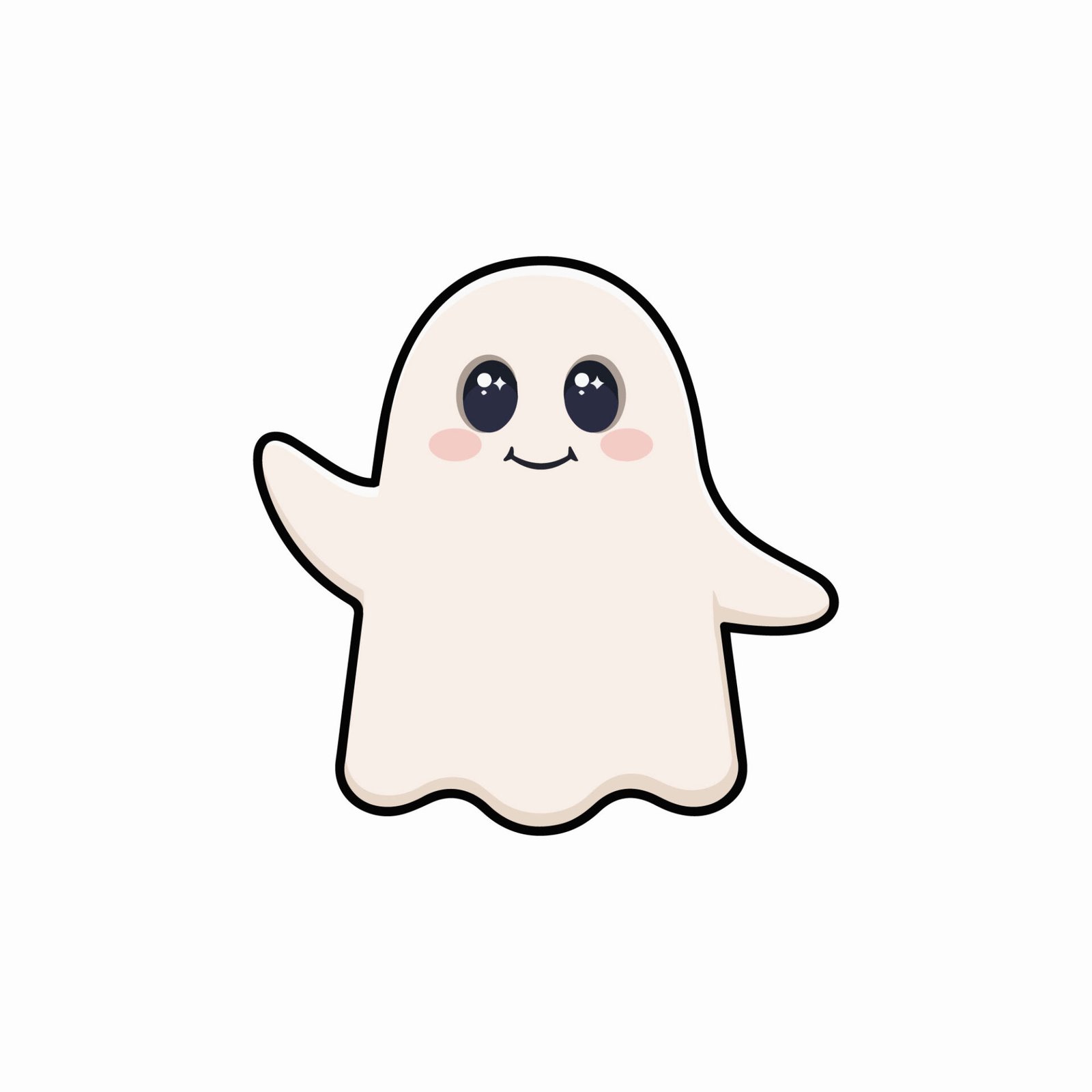 cute-waving-ghost-vector-illustration