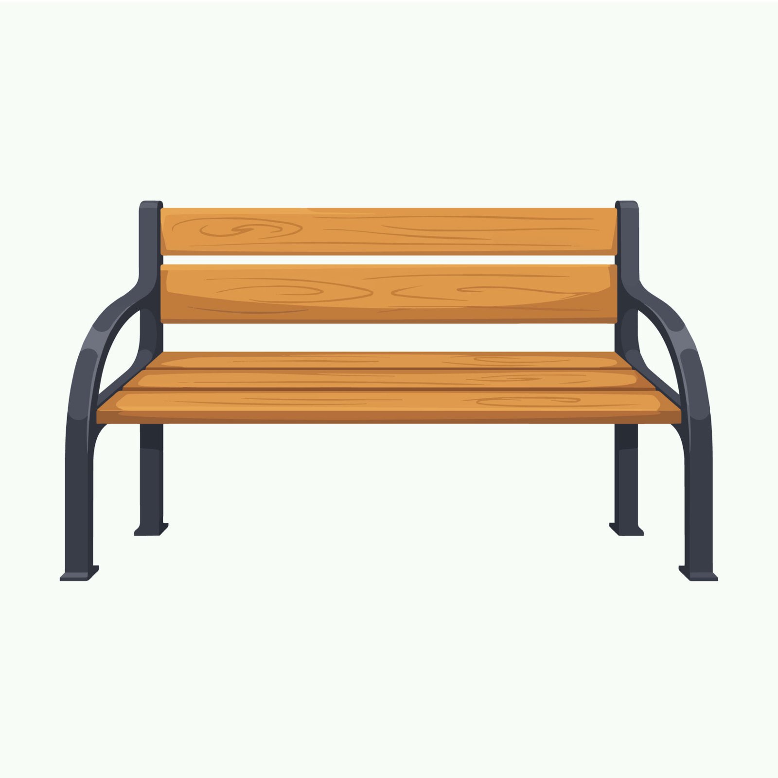 wooden-park-bench-vector-illustration