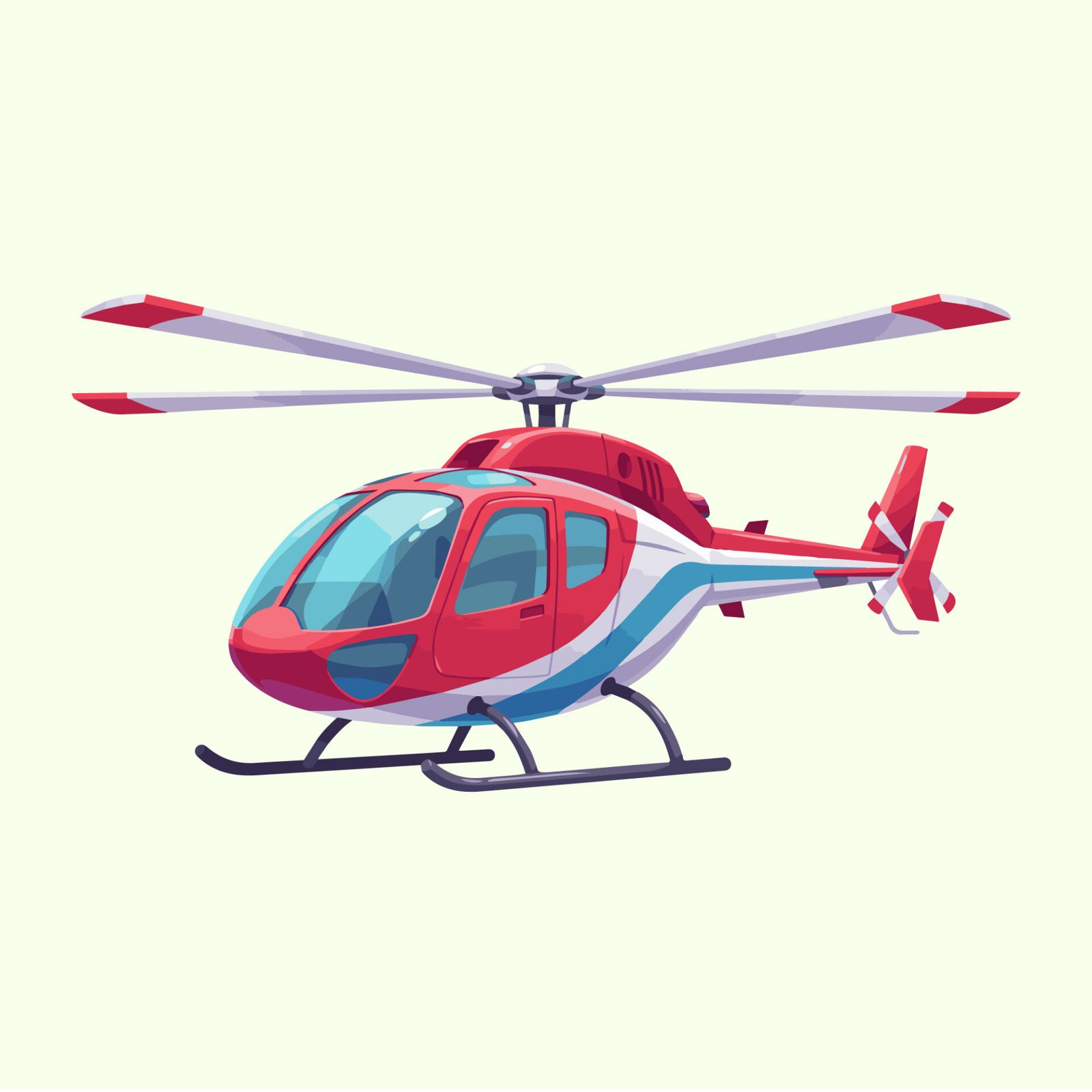 modern-red-and-white-helicopter-vector-illustration