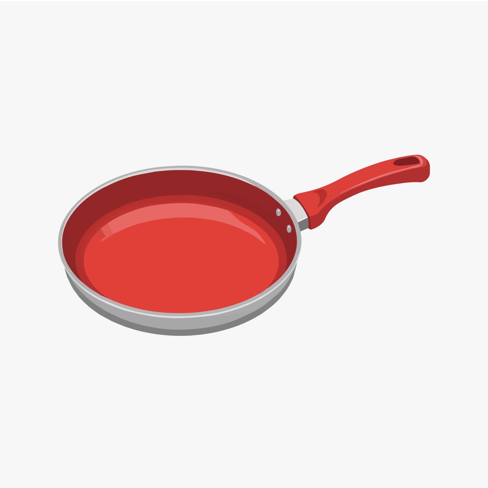 red-non-stick-frying-pan-kitchenware-vector-illustration