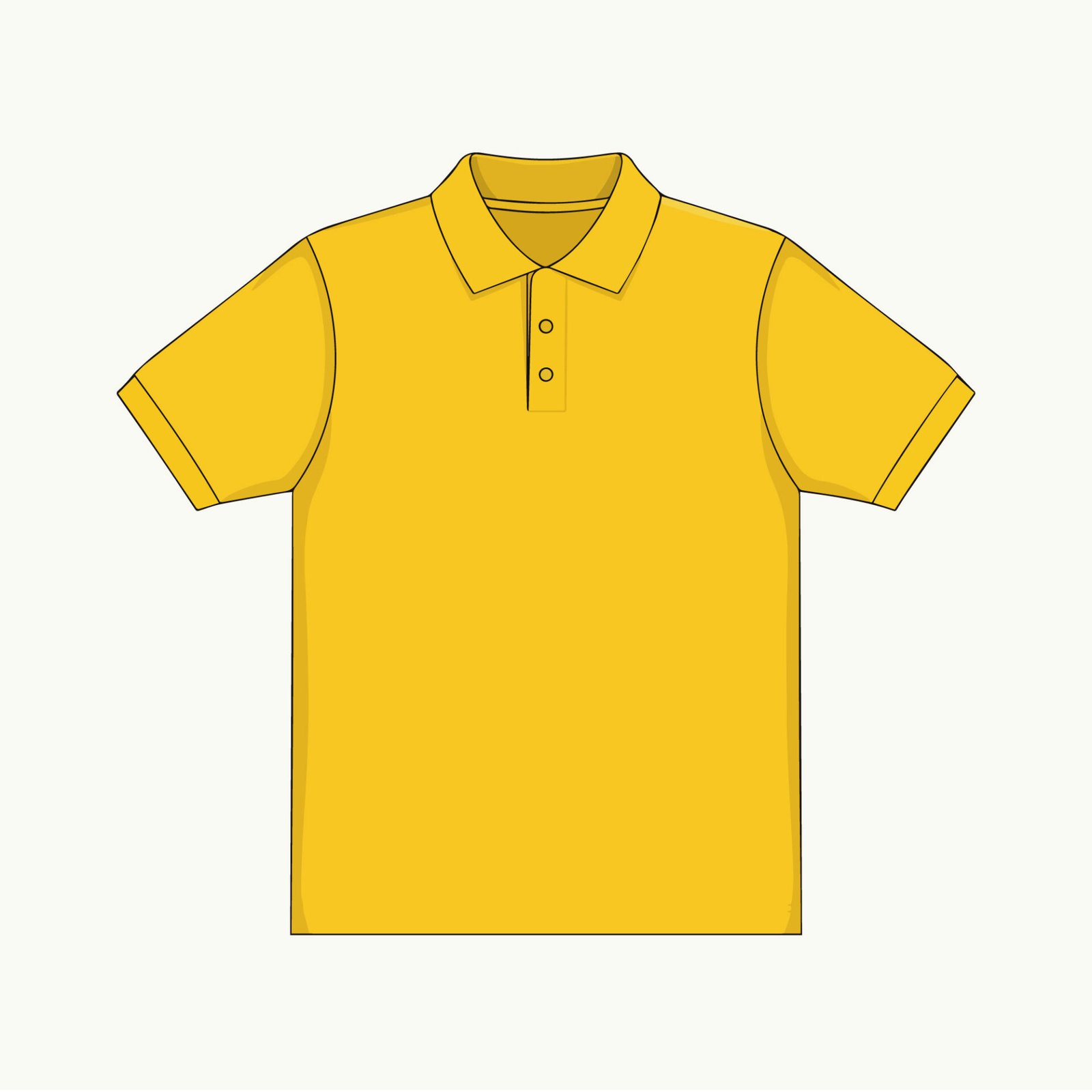 classic-yellow-polo-shirt-technical-vector-illustration