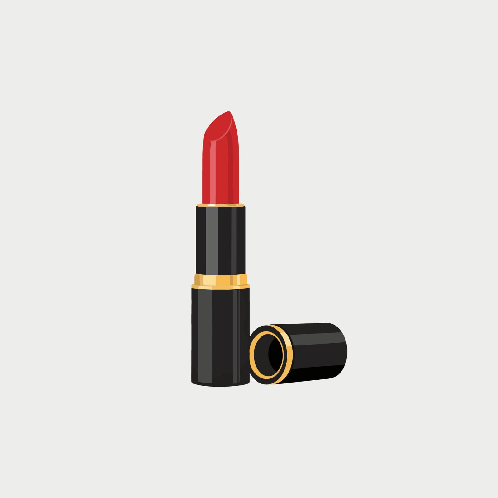 vector-illustration-of-open-red-lipstick-with-cap-aside