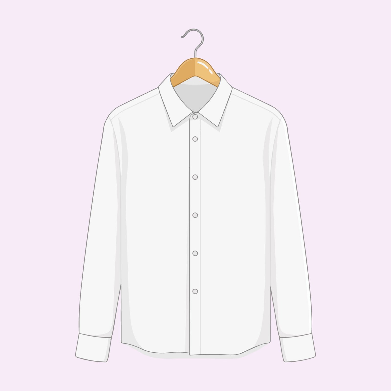 white-formal-shirt-on-hanger-vector-illustration