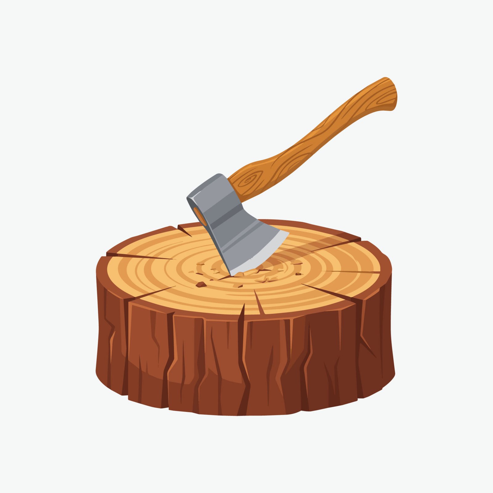 axe-stuck-in-wood-log-block-vector-illustration