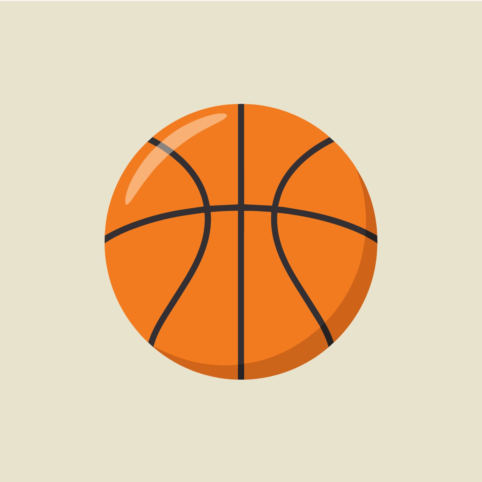 flat-basketball-ball-vector-illustration