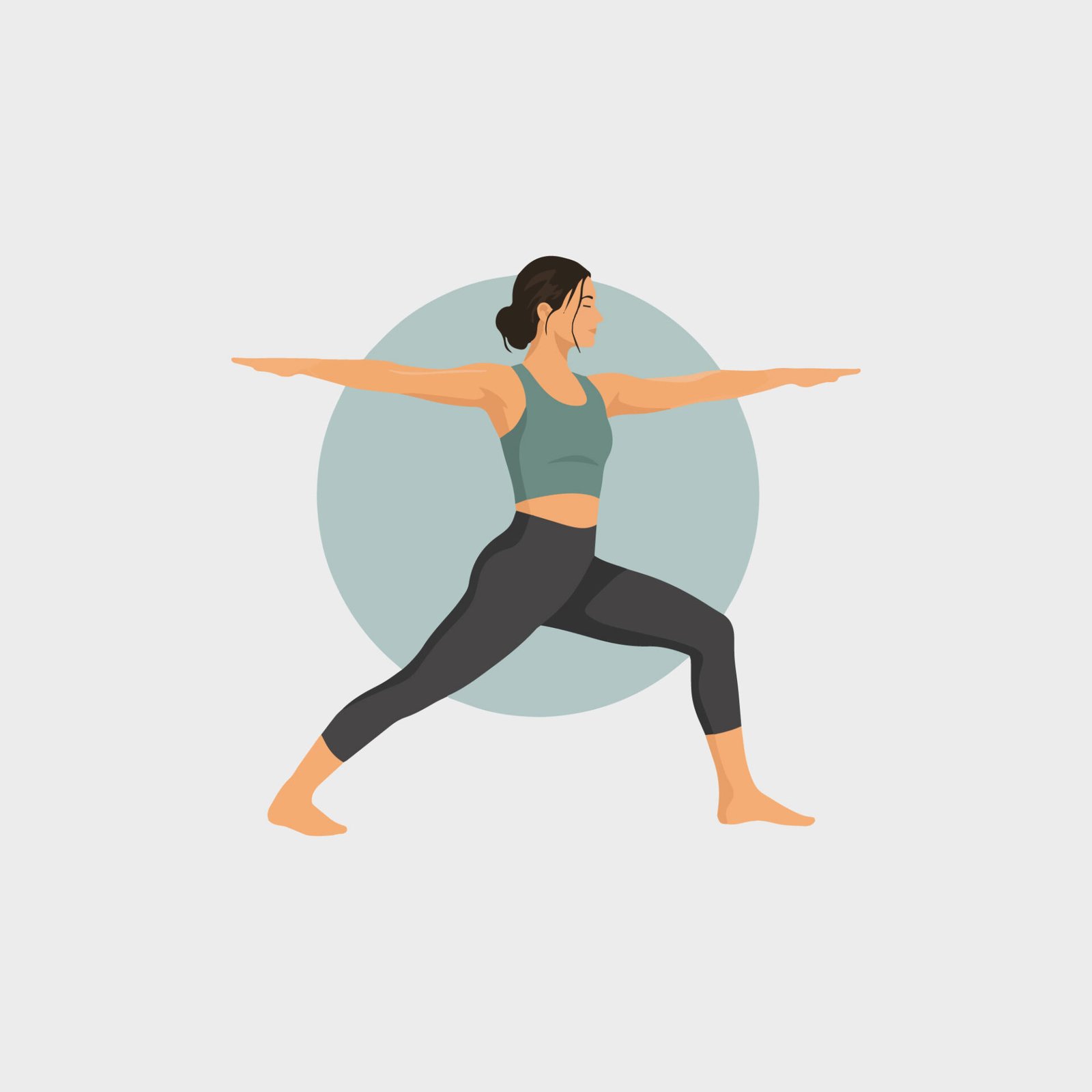 woman-practicing-yoga-pose-vector-illustration