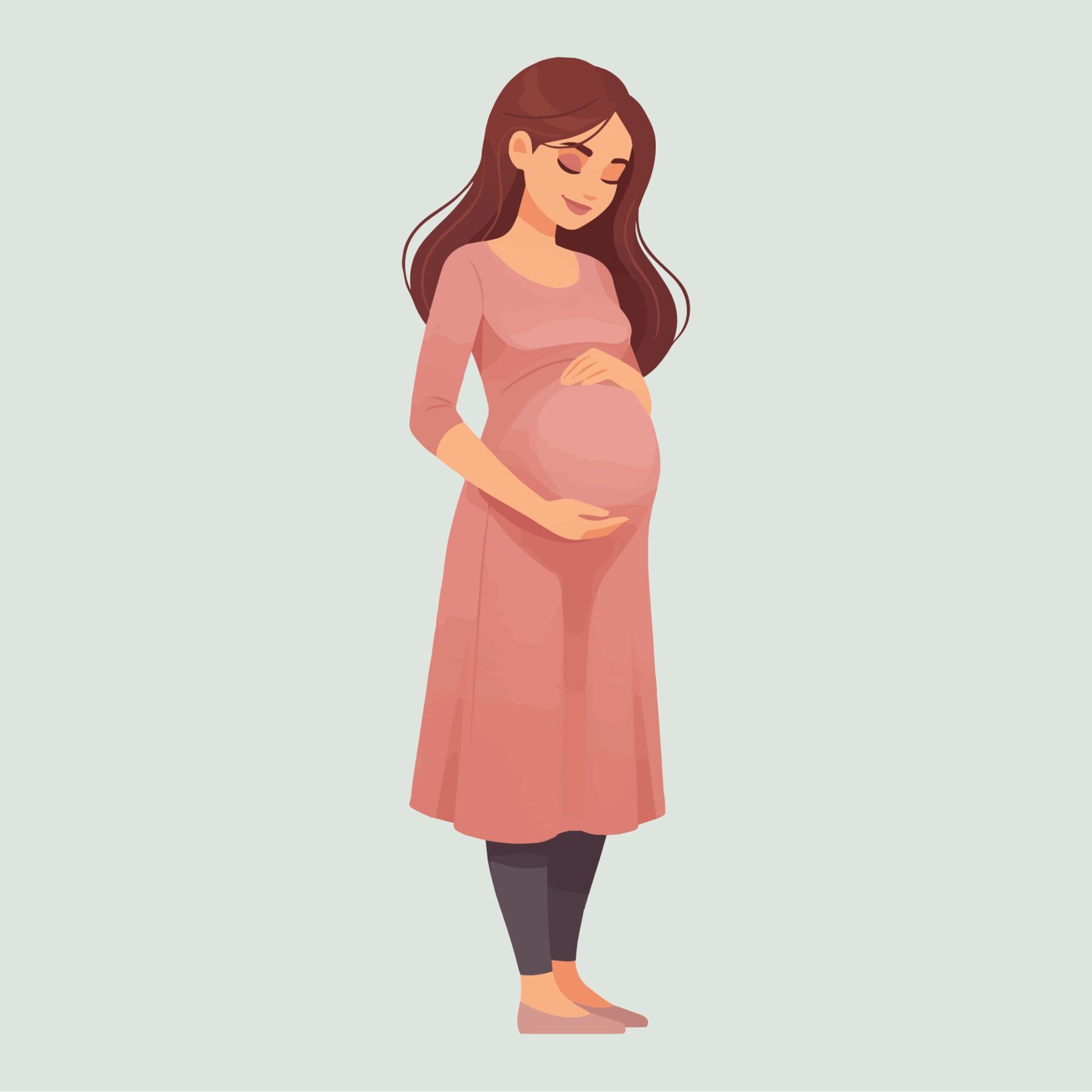 happy-pregnant-woman-vector-illustration