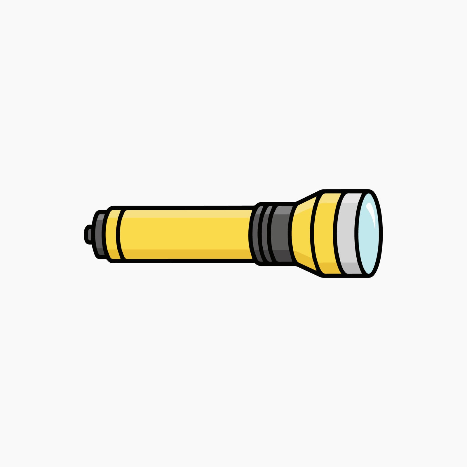 yellow-led-flashlight-vector-illustration