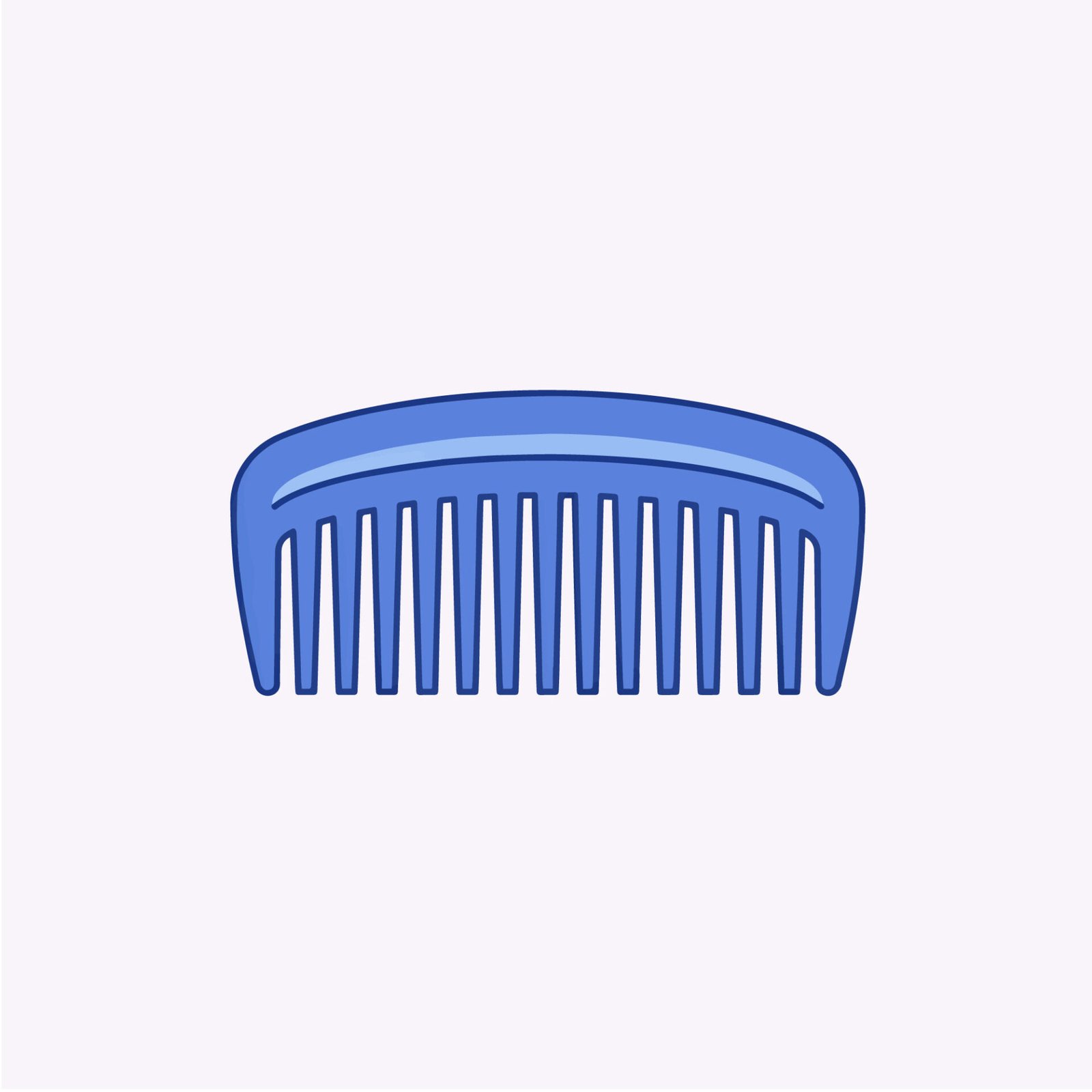 blue-pocket-hair-comb-vector-illustration