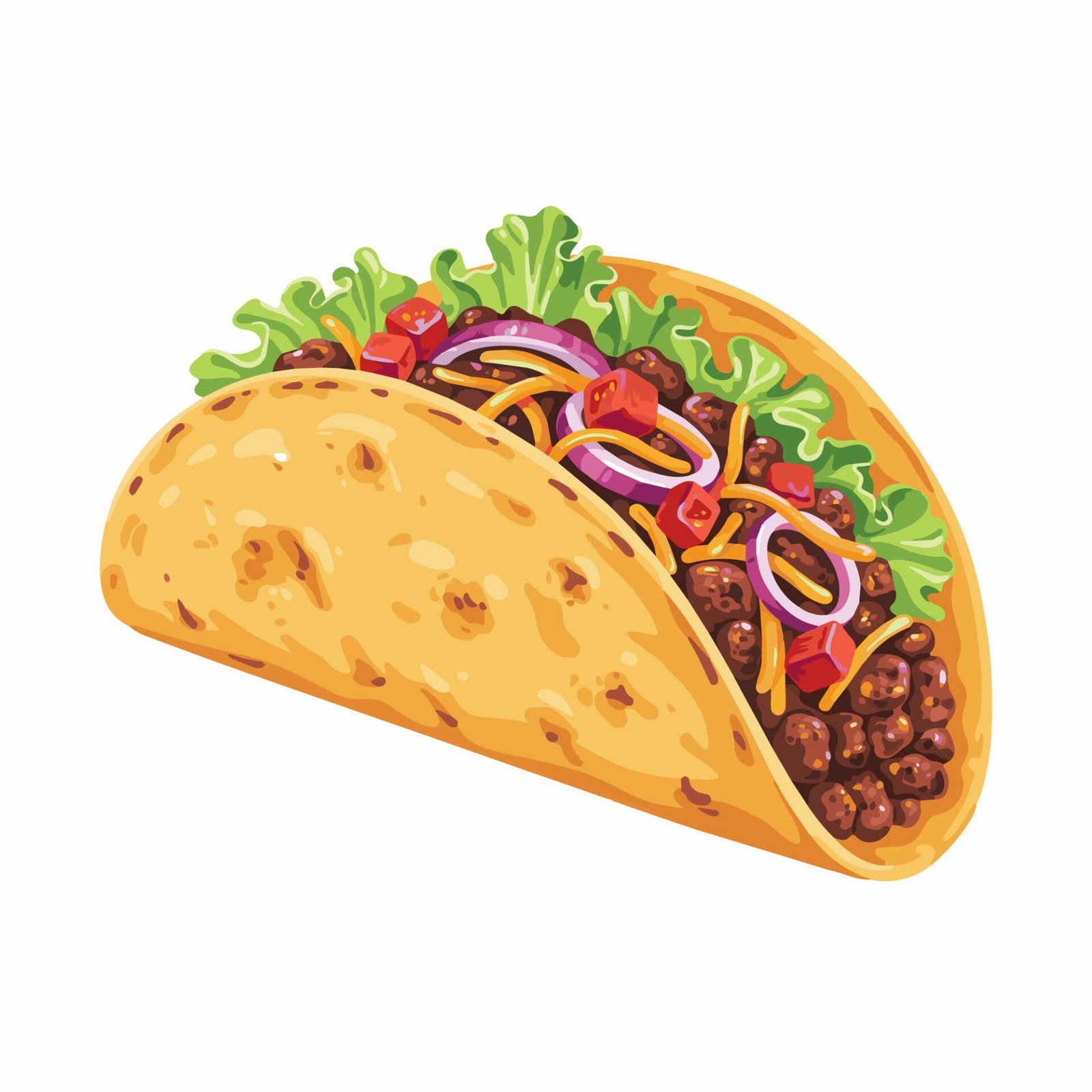 mexican-hard-shell-taco-vector-graphic