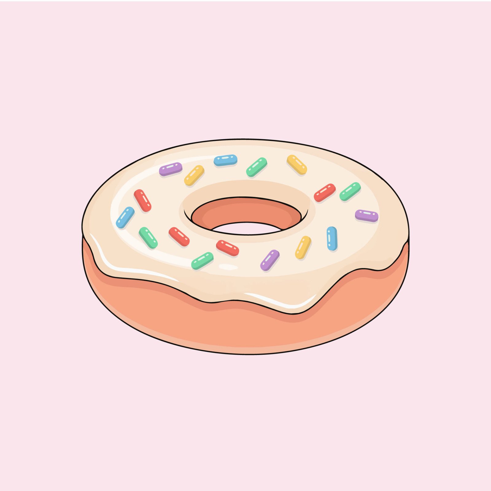 cute-cartoon-donut-with-white-frosting-and-colorful-sprinkles-vector-illustration