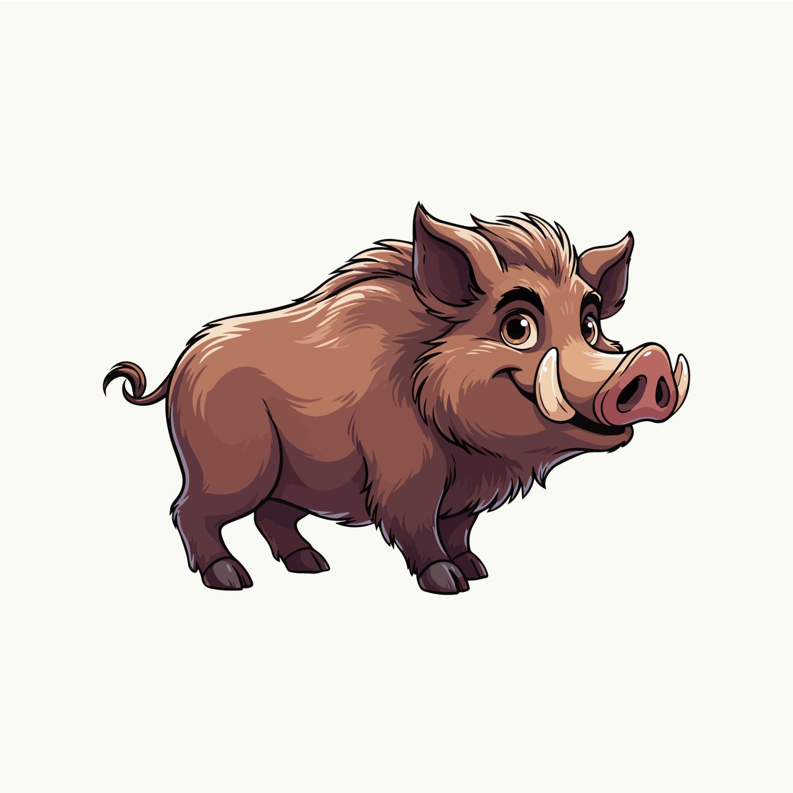 free-smiling-wild-boar-mascot-character-vector