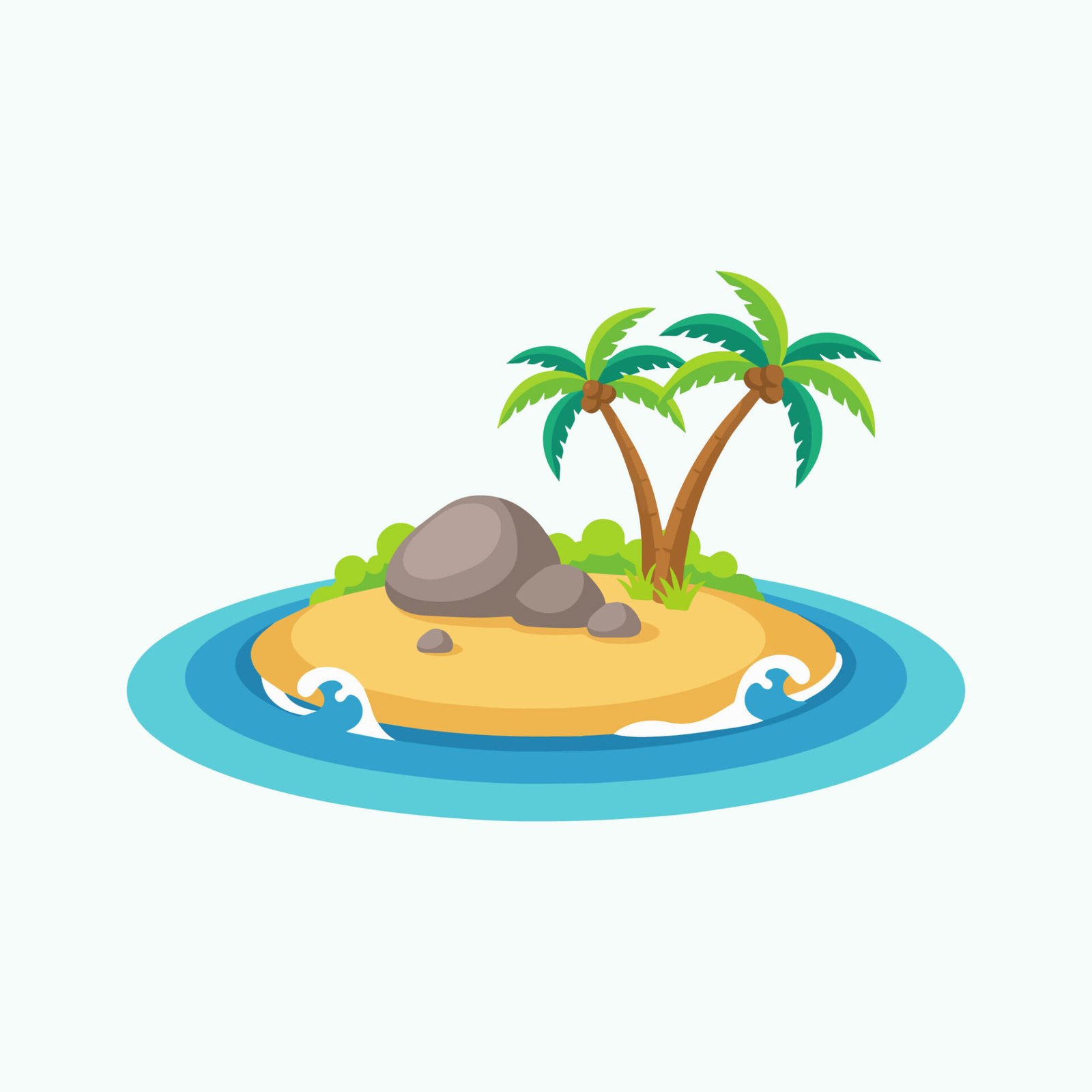 minimalist-tropical-island-vector-illustration