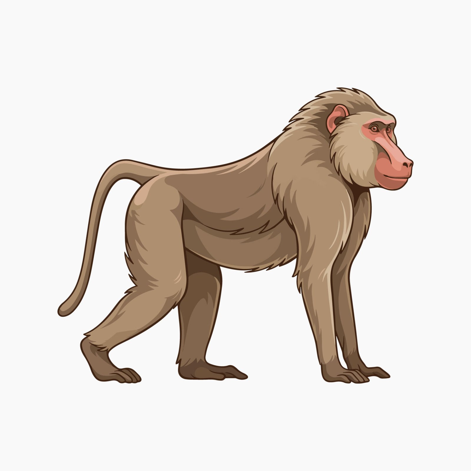 baboon-monkey-animal-vector-illustration