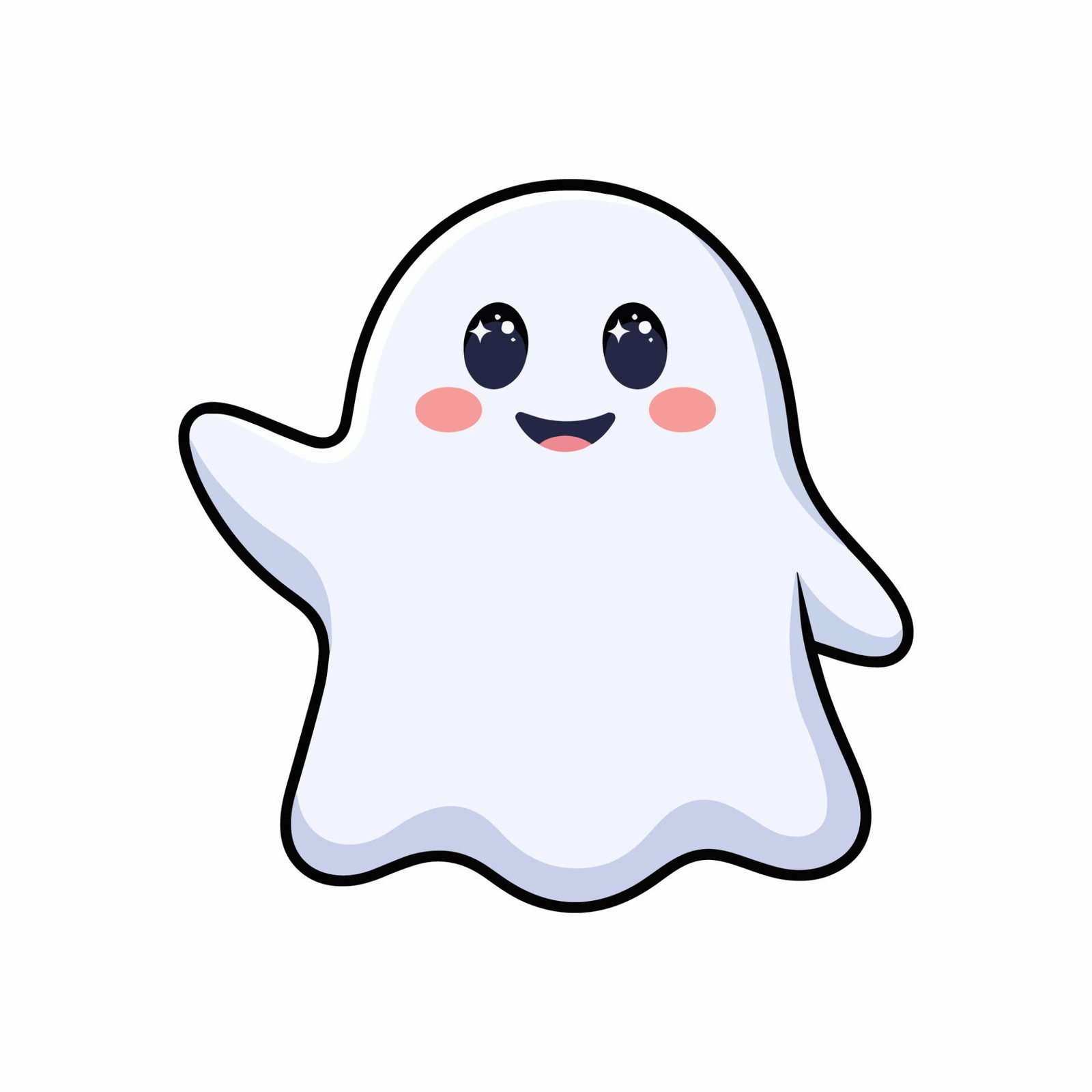 kawaii-waving-ghost-vector-illustration