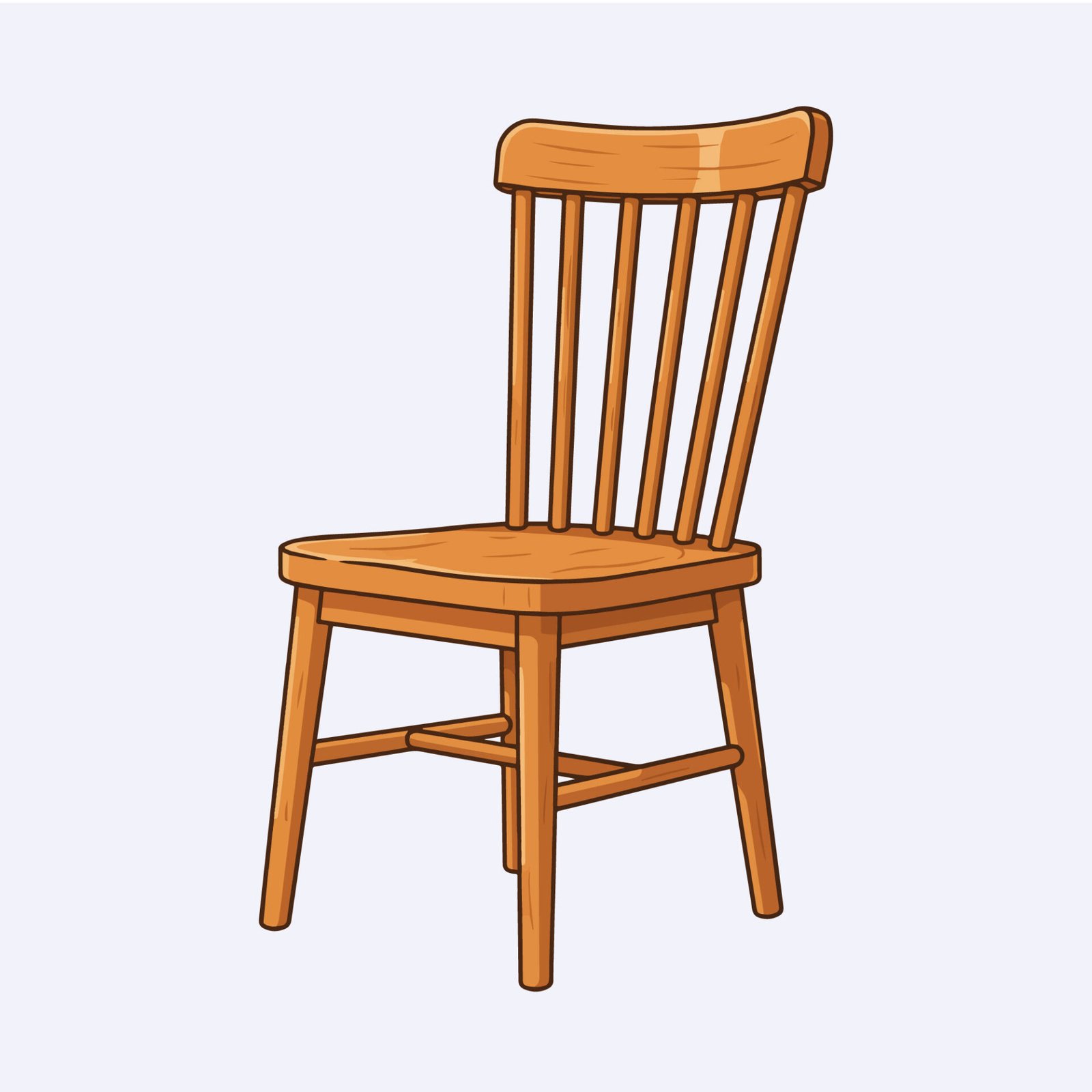 classic-wooden-spindle-chair-vector-illustration