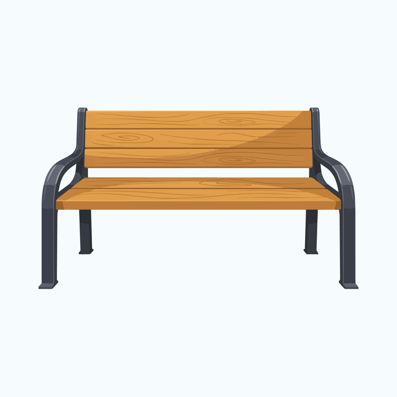 wooden-park-bench-vector-illustration
