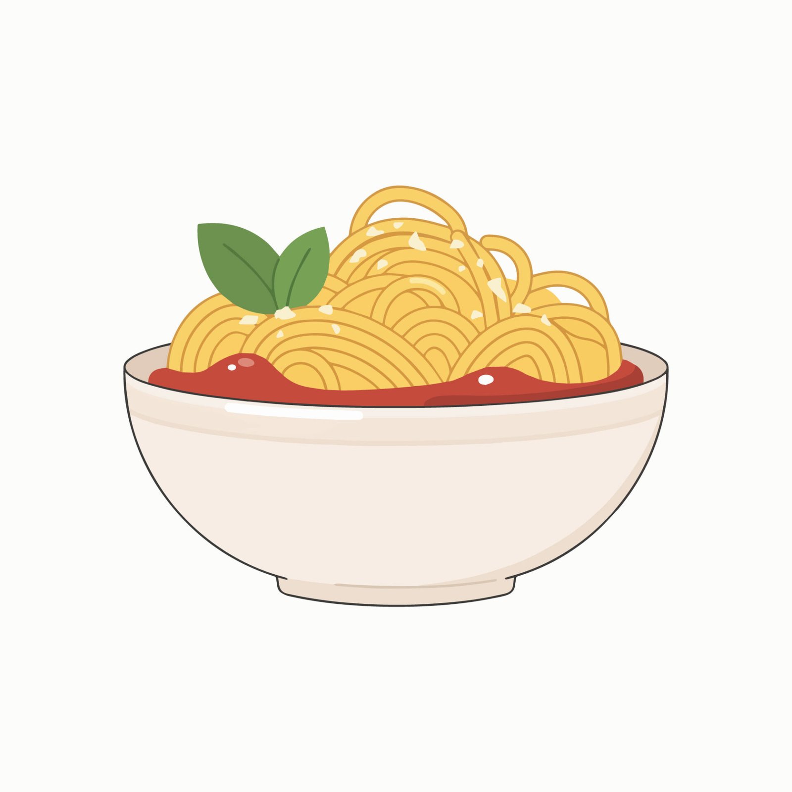 bowl-of-spaghetti-pasta-with-tomato-sauce-vector-illustration