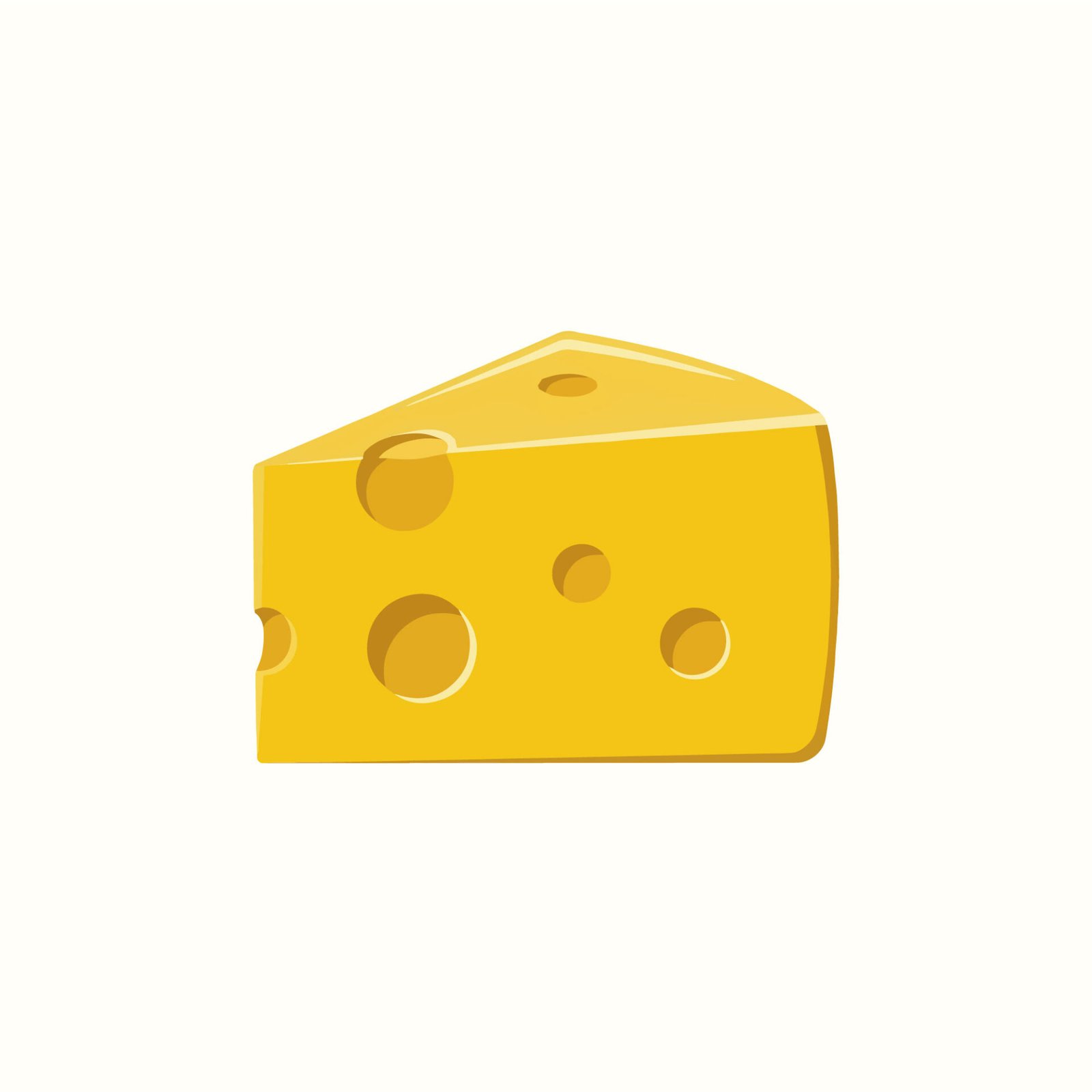 yellow-swiss-cheese-wedge-vector-illustration