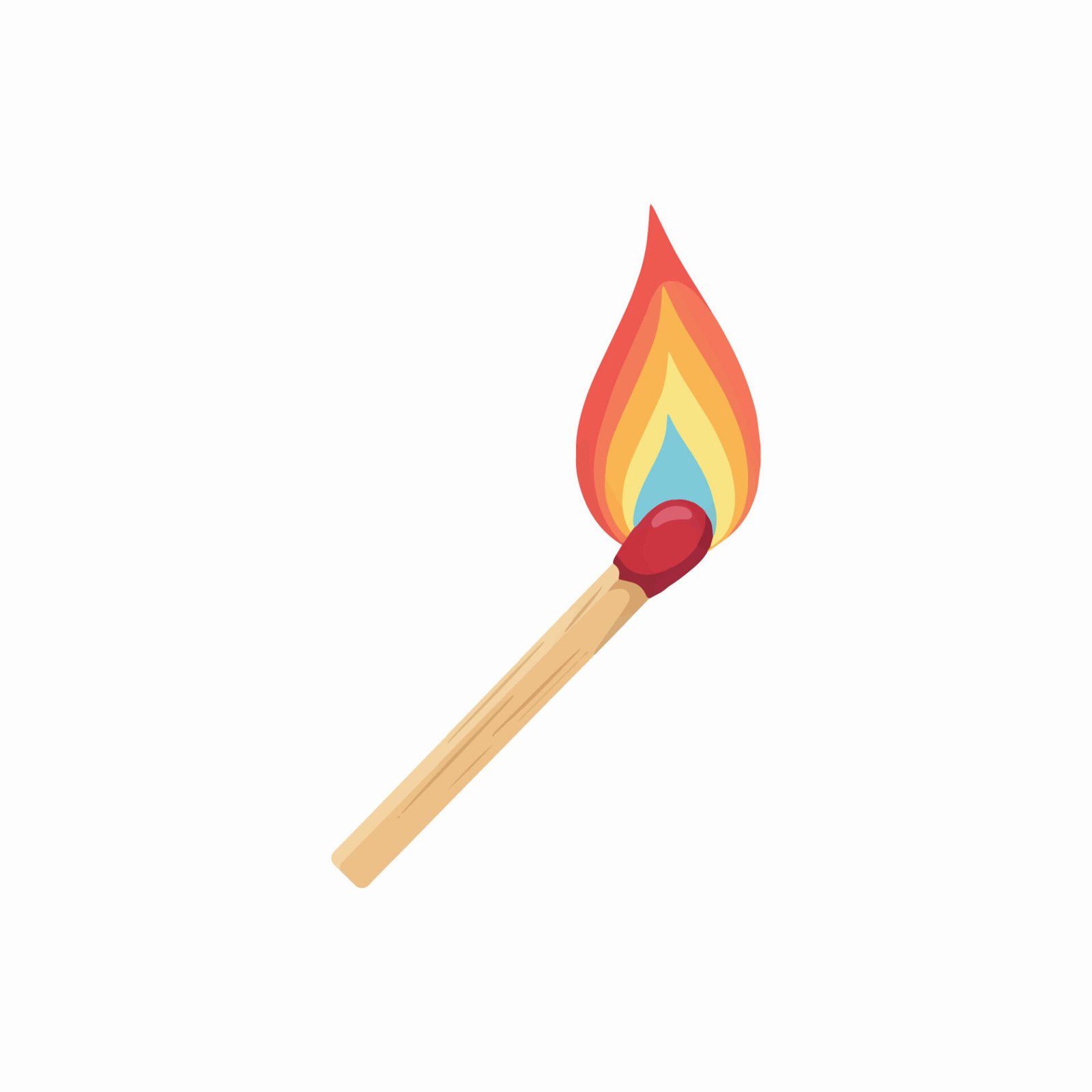 burning-match-stick-vector-illustration