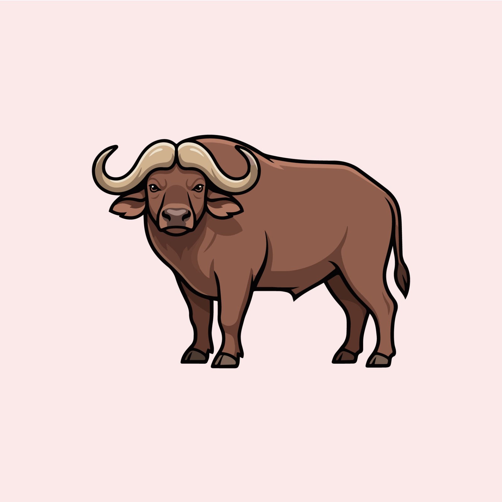 strong-african-buffalo-vector-illustration-isolated-wild-animal