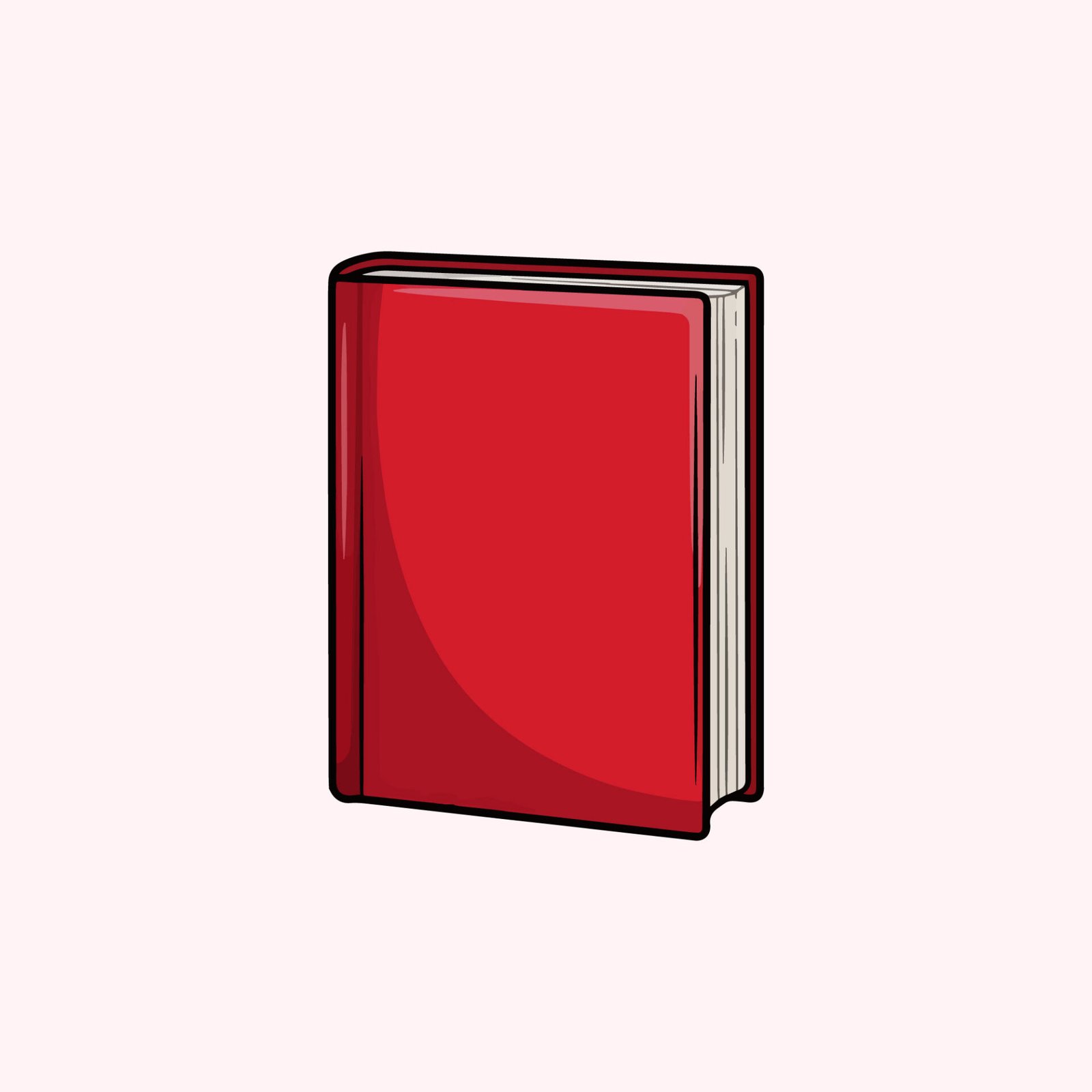 red-hardcover-book-standing-vector-illustration