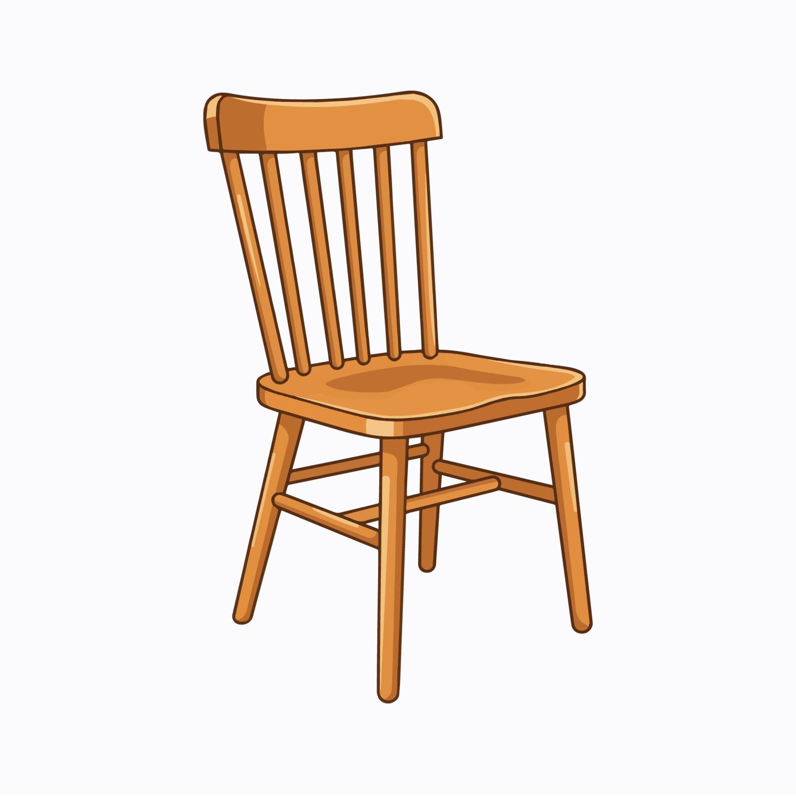 classic-wooden-spindle-chair-vector-illustration